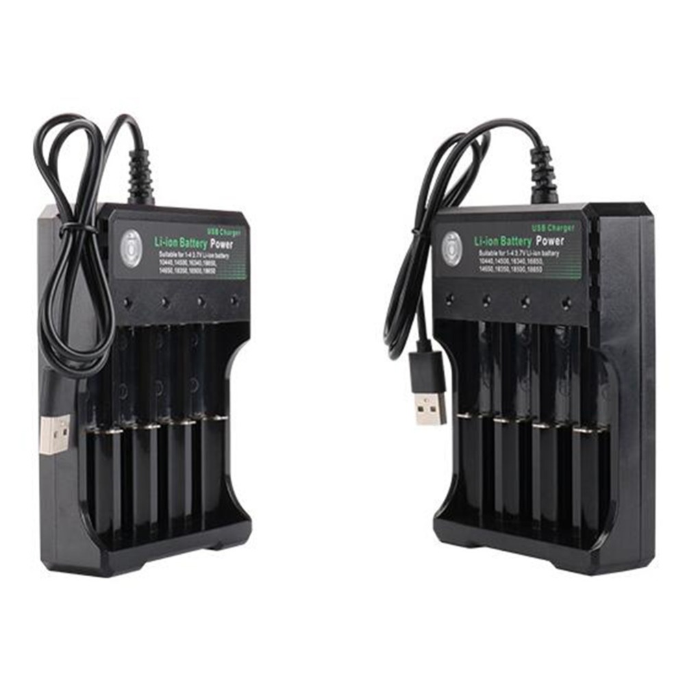 18650 Battery Charger 1/2/4 Slots Dual 18650 Charging 3.7V Rechargeable Lithium Battery USB Charger For 16340 14500 18650 — image 4