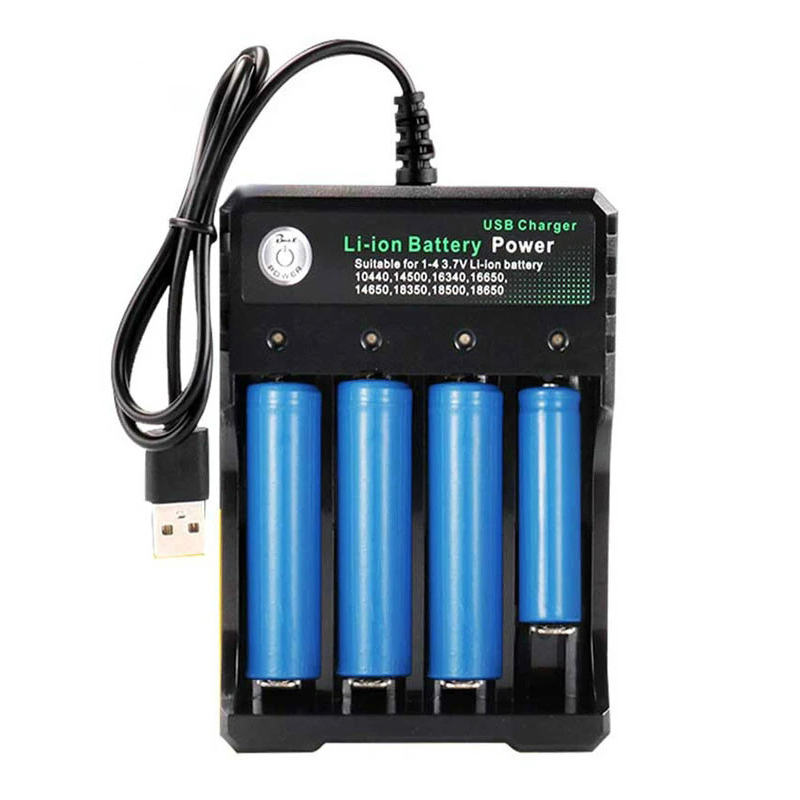 18650 Battery Charger 1/2/4 Slots Dual 18650 Charging 3.7V Rechargeable Lithium Battery USB Charger For 16340 14500 18650 — image 6